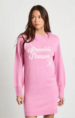 Sparkle Season Shimmer Knit Christmas Mini Dress