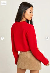 Petite “I ❤️ Santa” Christmas Sweater