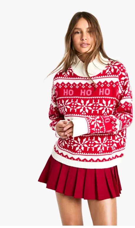 Festive Ho Ho Ho Christmas Sweater