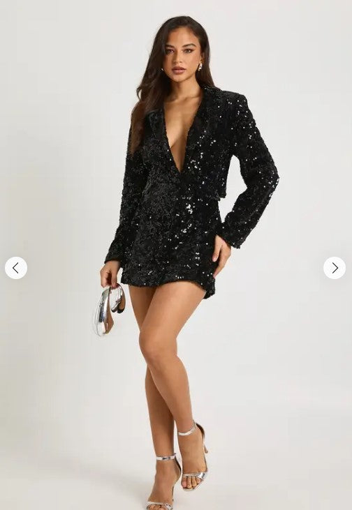 🌟 Dorothy Perkins Sequin Party Blazer Dress