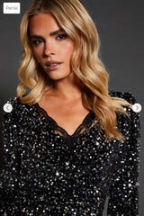 🌟 Petite Lace Luxe Sequin Mini