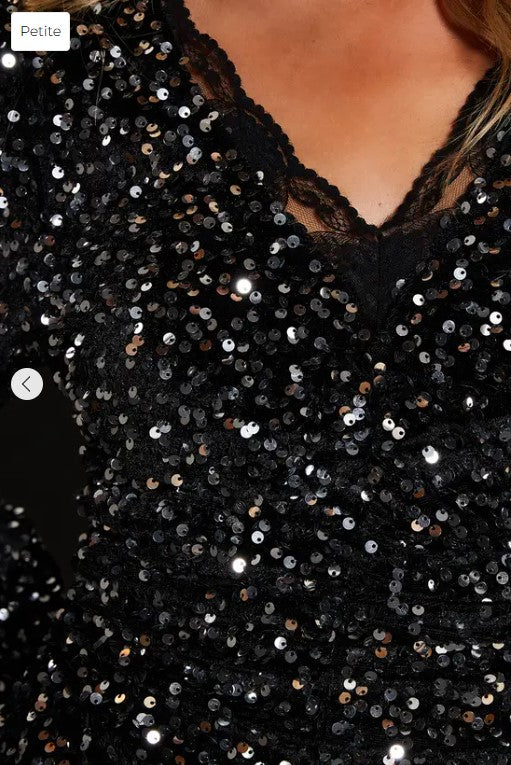 🌟 Petite Lace Luxe Sequin Mini