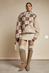 Textured Wool-Look Bomber