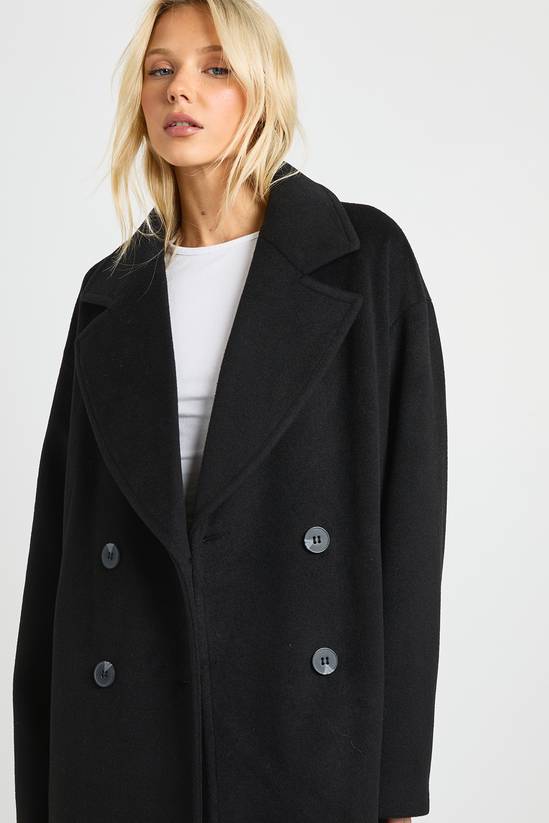Double Breasted Wool Look Coat