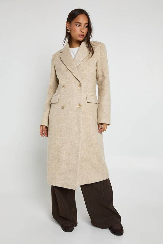 Premium Longline Wool Look Coat