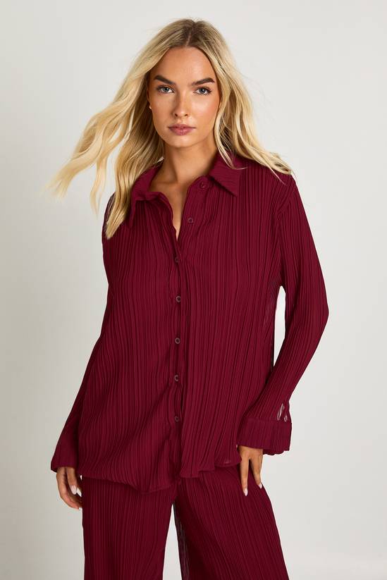 Plisse Oversized Shirt