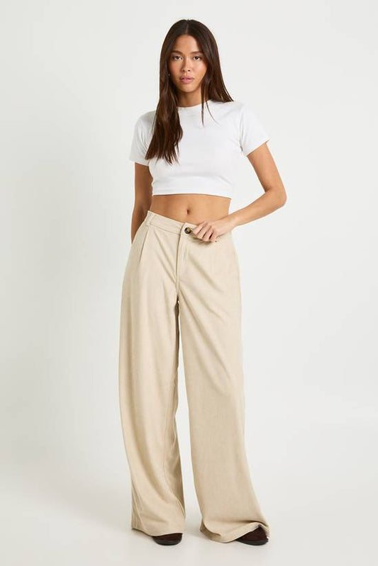 Corduroy Wide Leg Trousers