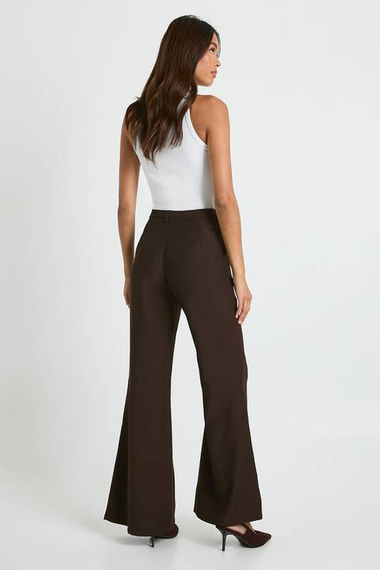 Tailored Slim Flare Trousers
