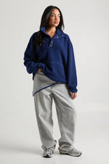 Funnel Neck Borg Sweatshirt