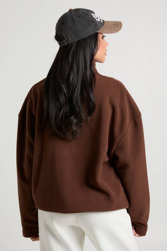 Polar Fleece Half Zip Funnel Neck Sweatshirt