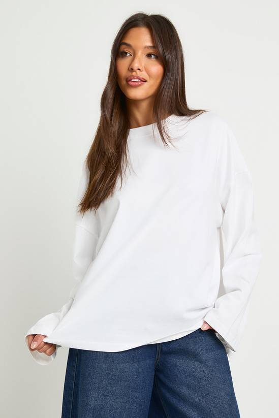 Basic Oversized Long Sleeve T-Shirt